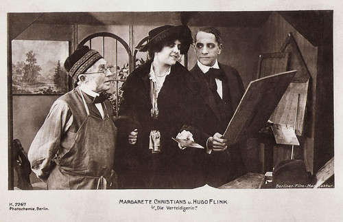 Mady Christians and Hugo Flink in Die Verteidigerin (1918)