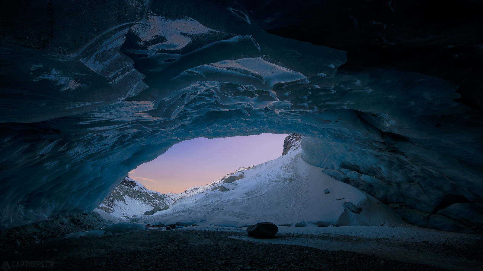 Ice cave panorama - Zinal