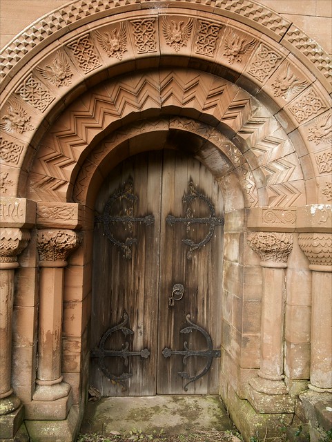 Entrance to the Maxwell burial chapel - Kirkmaiden Church, Monreith, Dumfries and Galloway