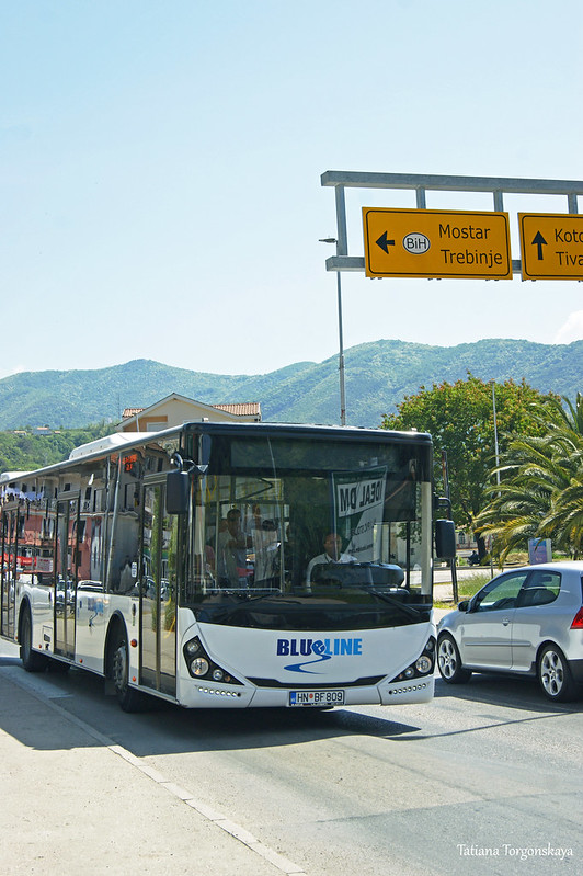 Автобус Blue line в Херцег Нови