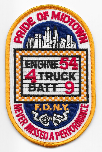 New York City Fire Department Engine 54/ 4 Truck / Battalion 9 patch