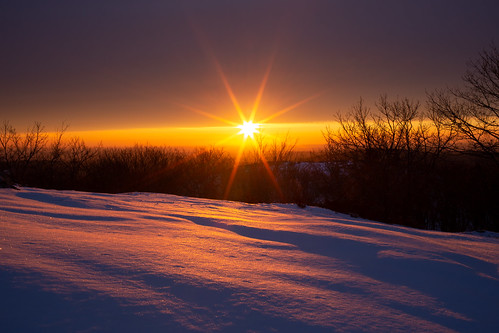snow sunrise mount watatic winter new england massachusetts