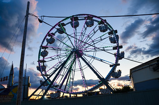 Ferris Wheel At Sunset