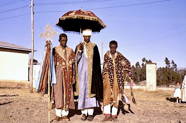 Priests at the Timkat Festival Addis Ababa, Ethiopia in 1965