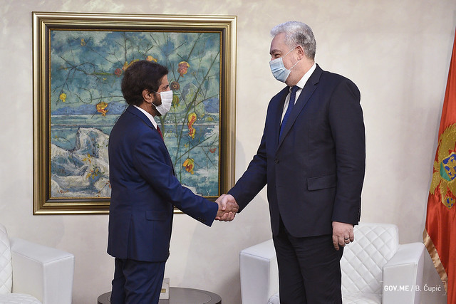 Premijer Zdravko Krivokapić - ambasador Katara Faris Rumi Mohamed Šahin Al-Naimia (01.02.2022.)