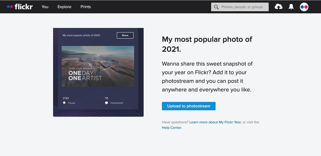 MyFlickrYear Upload Screen