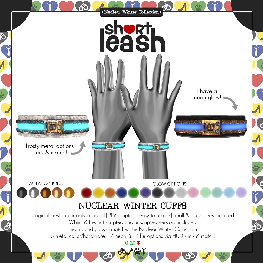 .:Short Leash:. Nuclear Winter Collar and Cuffs