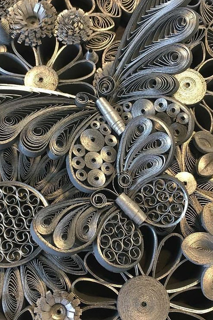 Silver Edge Quilled Art (Detail)