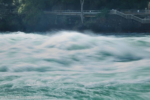 A slow shutter speed made the rapids appear blurry, Whirlpool State Park, New York