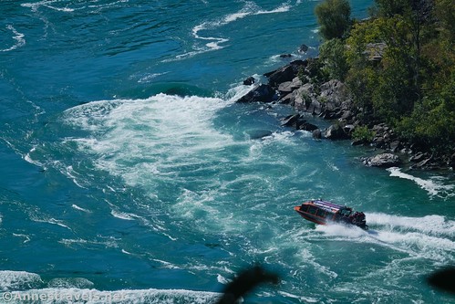 The jetboat heading into the Whirlpool, Whirlpool State Park, New York