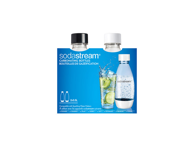2 Bottiglie 0,5 Litri Fuse riutilizzabili gasatore d'acqua Sodastream,  offerta vendita online