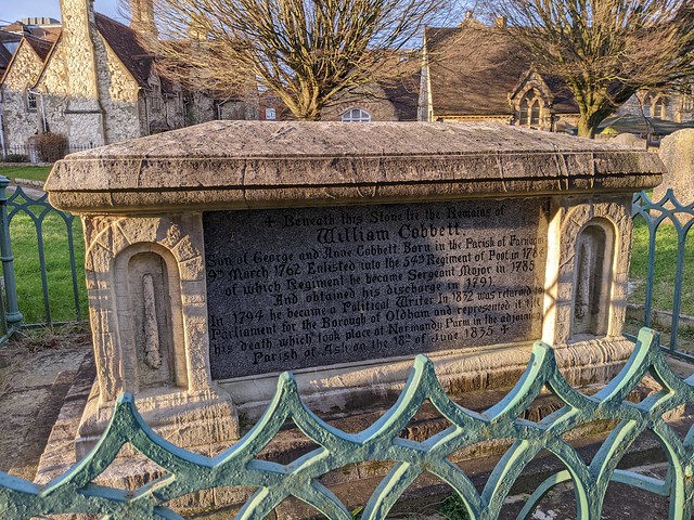 William Cobbett's tomb, St. Andrews Church, Farnham.