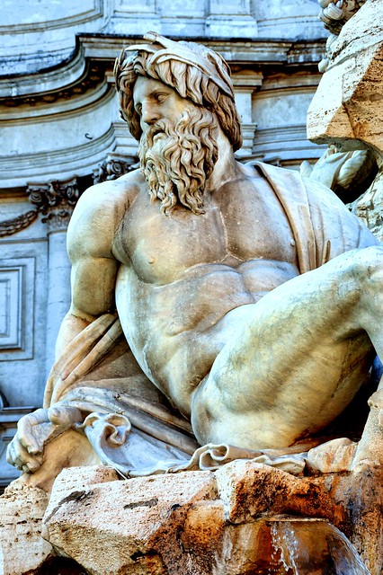 Bernini's Fountain of the Four Rivers (detail)