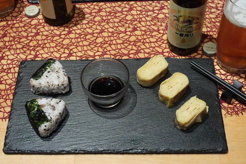 Onigiri und Tamagoyaki (meine Portion)