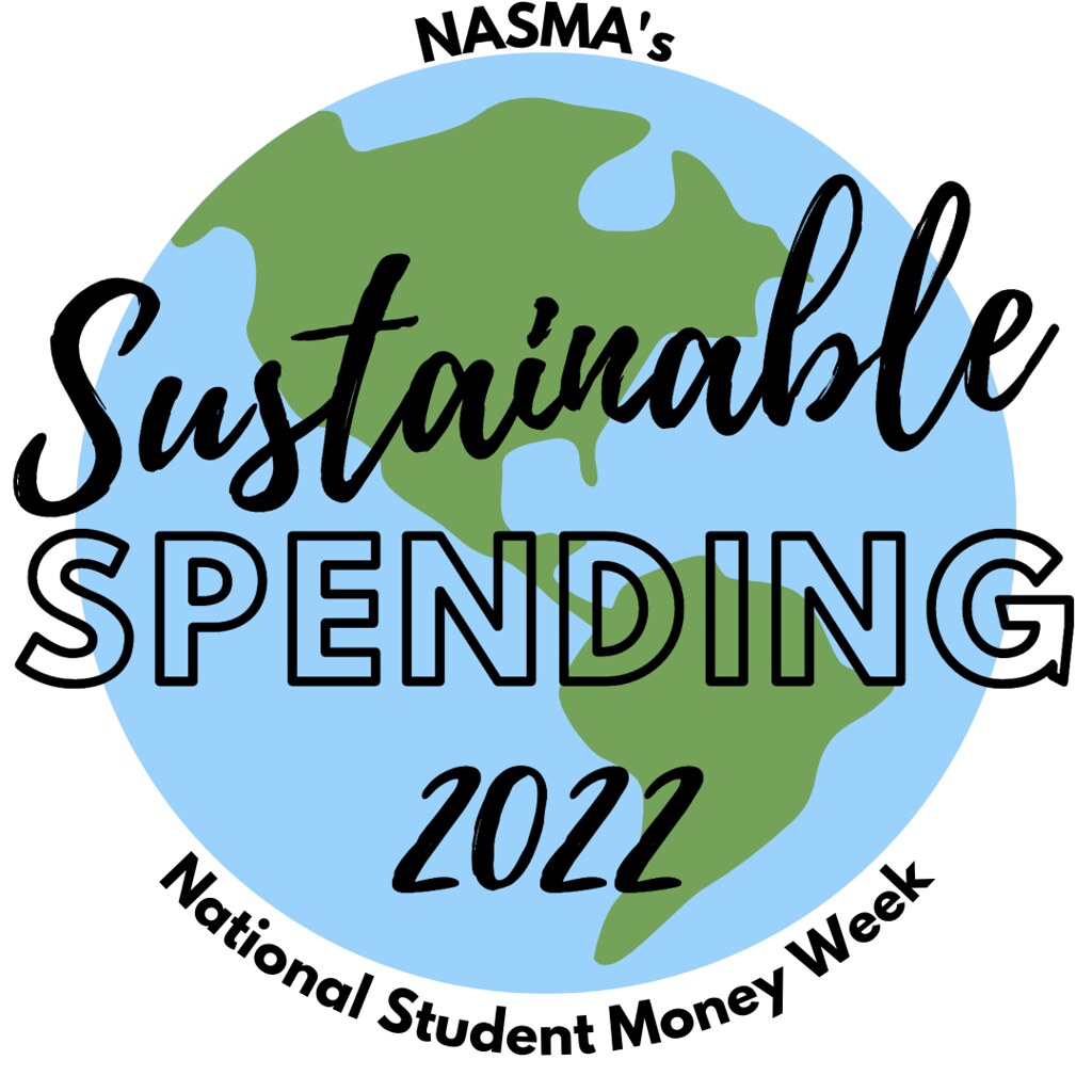 An illustrated globe with National Student Money Week 2022 written across it