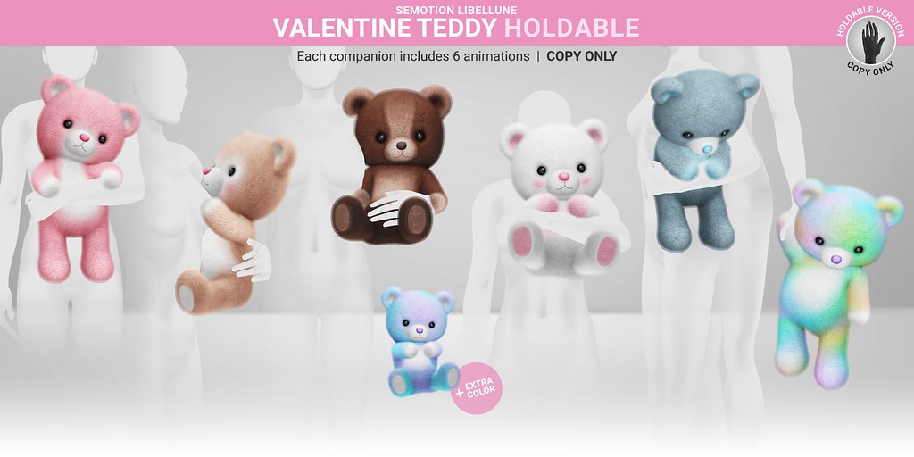 SEmotion Libellune Valentine Teddy Holdable Companion