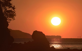 Sunset over the cape, 岬の夕陽