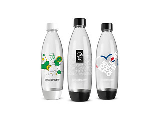 3 Bottiglie Fuse Pepsi PET 1 Litro riutilizzabili gasatore d'acqua Sodastream