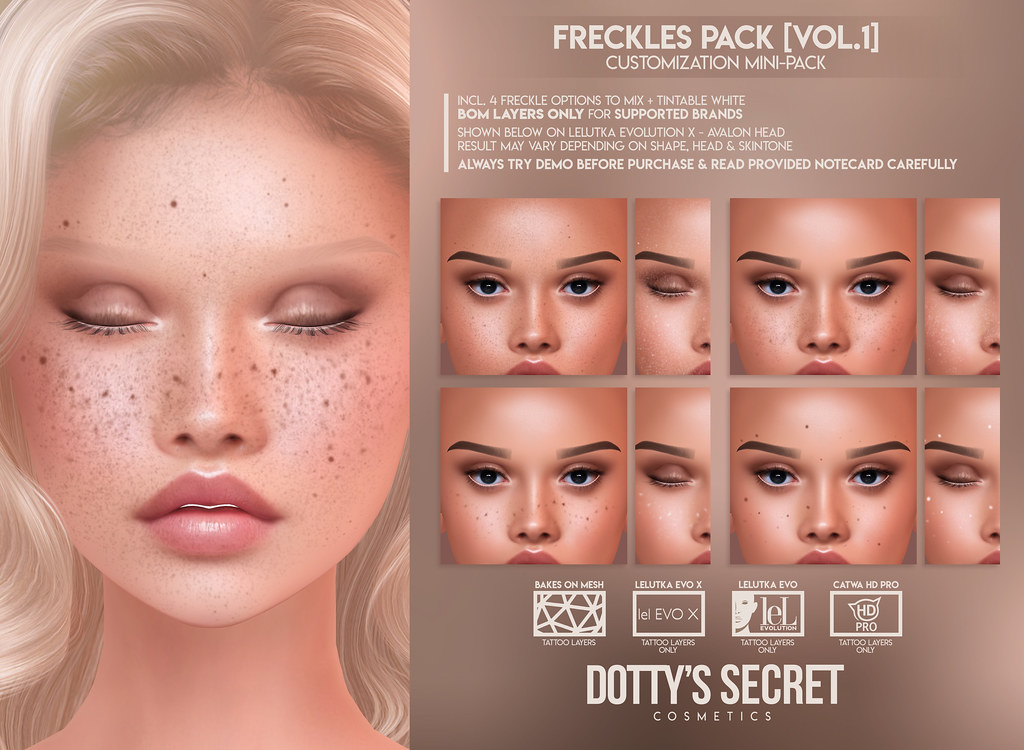 Dotty's Secret x Anthem | Freckles Pack [Vol.1] – Customization mini-pack