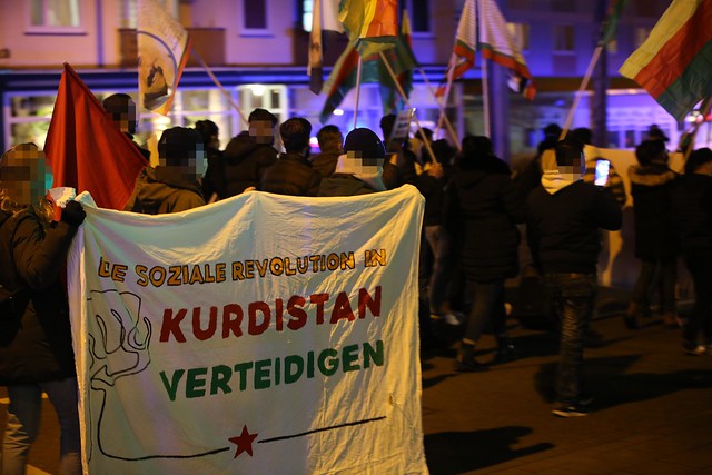 2.2.2022: Kundgebung gegen türkische Luftangriffe auf Rojava