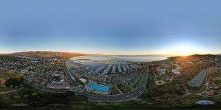 Santa Barbara at Sunset 360 degree panorama