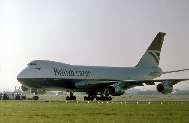 G-KILO British Airways Cargo Boeing 747-236F under tow to the maintenance area at London Heathrow