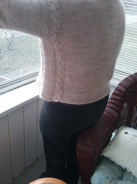 Carol (knittoatea) knit her Soirée by Emily Foden one cable pattern longer.