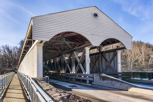 Double Lane Covered Bridge by Richard Melton, In Philippi, West Virginia. Dating from 1852, it is one of only a handful of two-lane (“double-barre