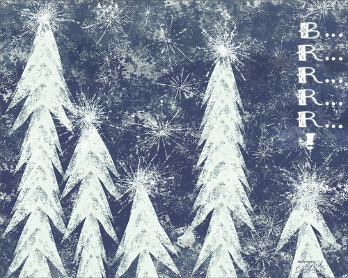 Digital Art image of winter trees