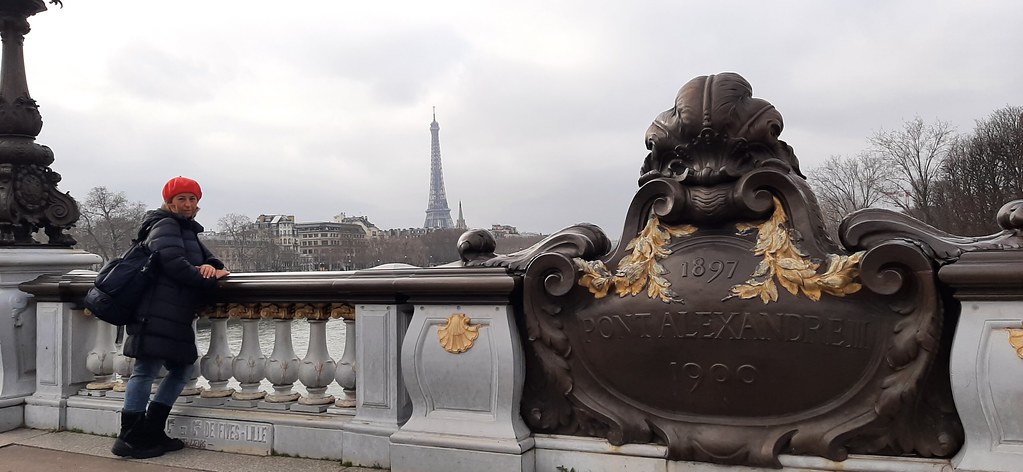 Puente Alexandre III, Paris, 28 enero 2022