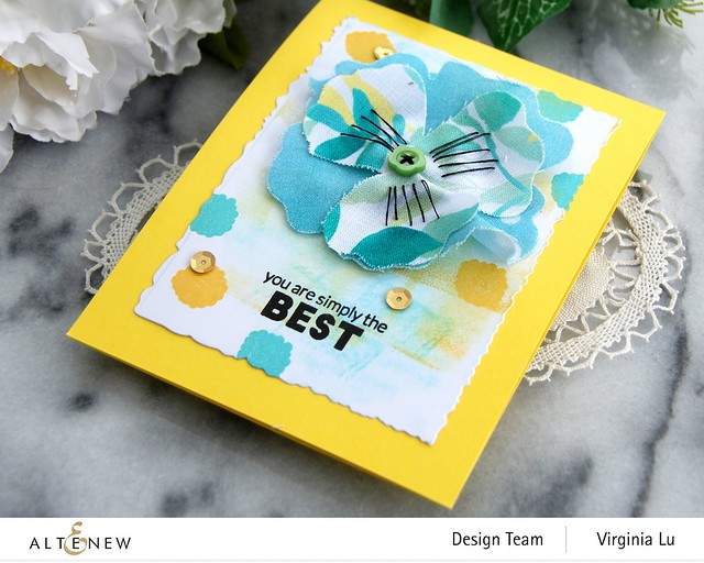 Altenew-Dreamy Bouquet Fabric-Simply the Best Stamp & Die Bundle-Mix & Match Frames Die Set  -002