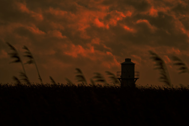 lighthouse  and dark skys