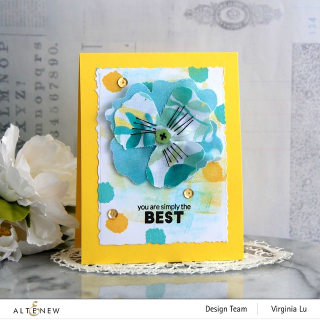 Altenew-Dreamy Bouquet Fabric-Simply the Best Stamp & Die Bundle-Mix & Match Frames Die Set