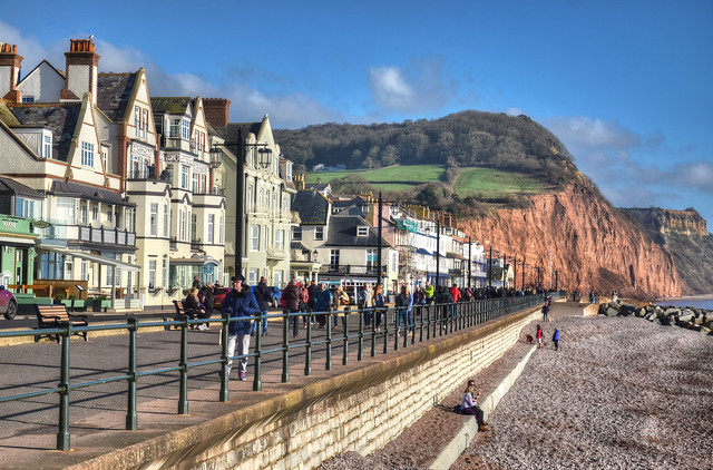 The seafront at Sidmouth, Devon