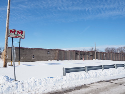 Demolished empty lot at 5704 US-20 (formerly M&M Beauty Supply) on February 6, 2022