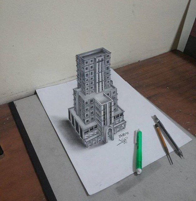 Creative 3D Pencil Drawing