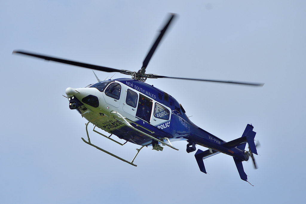 NSW Police Force Bell 429 (VH-PHW); Ingleburn, NSW, Australia.