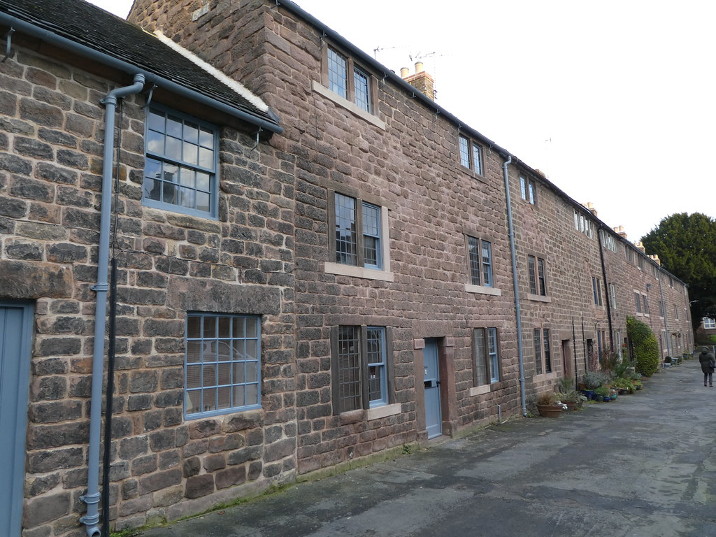 Former mill workers cottages in Cromford village