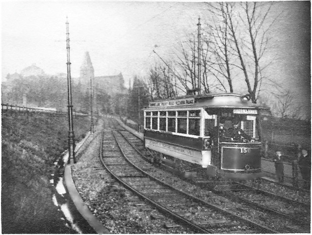 MET tram No. 150 leaving Alexandra Palace c1910