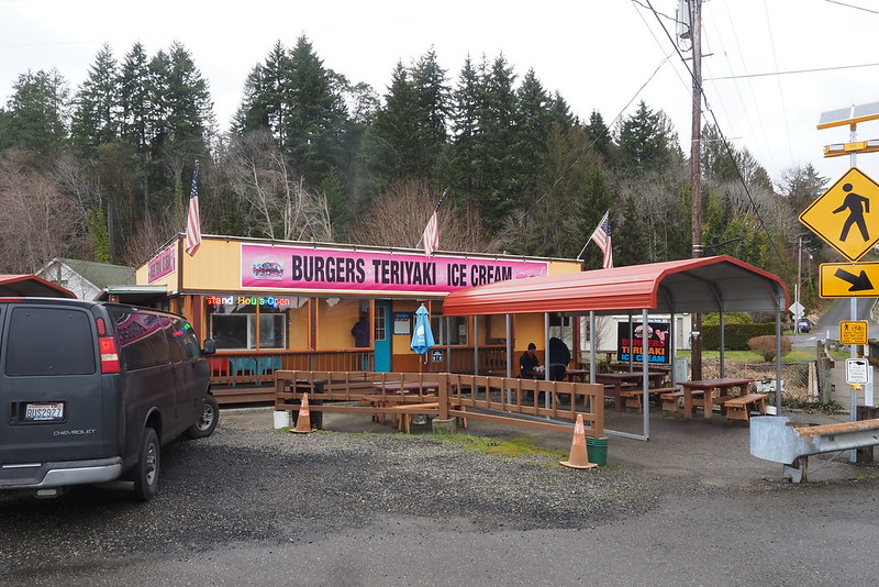 Burger Stand: Where I had egg rolls followed by a deluxe bacon cheeseburger.