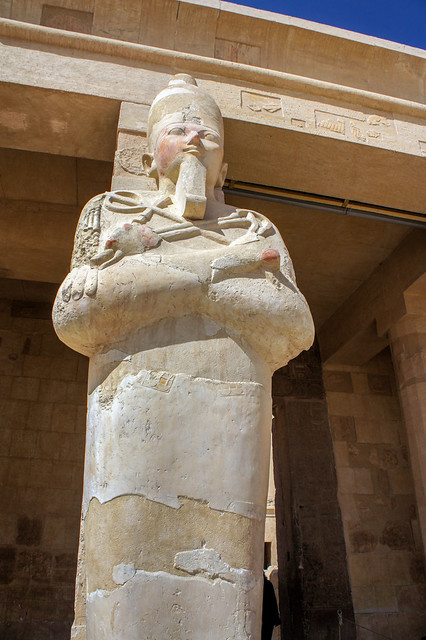Hatshepsut statue at her Mortuary Temple in Egypt's Luxor