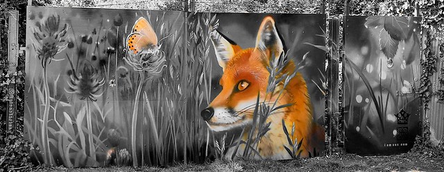 Selective fox and butterfly