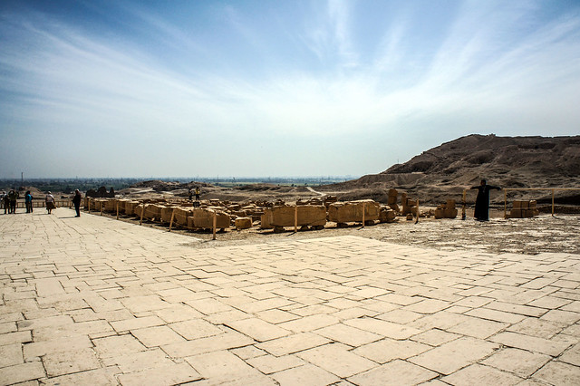 At the middle terrace at Hatshepsut Mortuary Temple