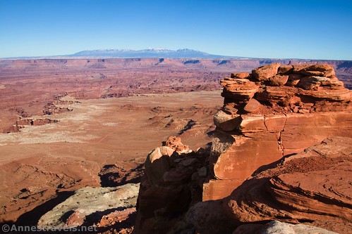 At the end of the White Rim Overlook, Island in the Sky District, Canyonlands National Park, Utah