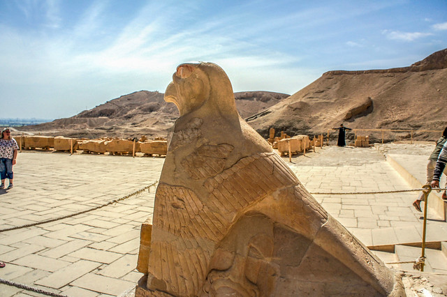 Horus statue at Deir El-Bahry in Egypt's Luxor