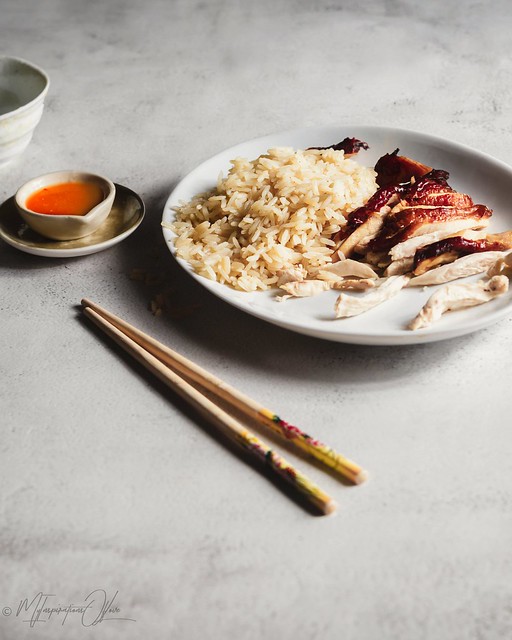 Moody day comforts... Hainanese chicken rice with chilli dipping sauce