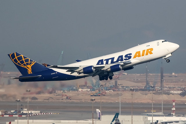 N493MC | Atlas Air Boeing 747-47UF | Hong Kong International Airport VHHH/HKG | 02/01/22