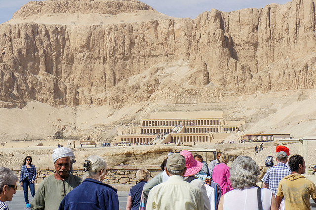 An overview of Hatshepsut Mortuary Temple in Luxor