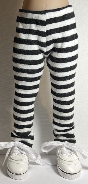 Black And White Stripes...Leggings/Pants For Ruby Red FF Dolls...