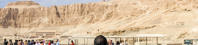 A partial panorama for the Deir El-Bahry in Luxor vered